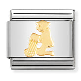 Nomination Composable Classic Link 030104/11 Aquarius in 18K Gold